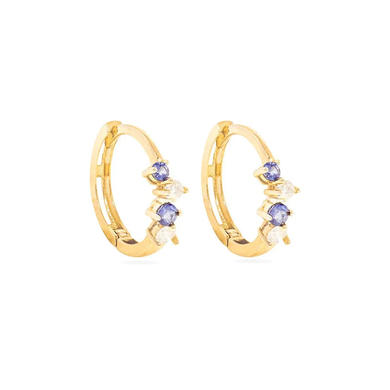 Zircon Circle Ear Buckles Huggie Earring Jewelry