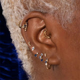 Zircon Circle Ear Buckles Huggie Earring Jewelry