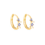 Zircon Circle Ear Buckles Huggie Earring Jewelry