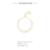 Adjustable S925 Silver Bracelet Chain for Women with 18K Jewelry
