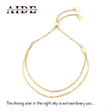 Adjustable S925 Silver Bracelet Chain for Women with 18K Jewelry