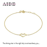 Minimalist 18k Love Zircon Bracelet Chain for Women
