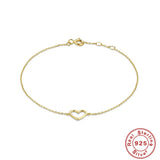 Minimalist 18k Love Zircon Bracelet Chain for Women