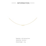 S925 Sterling Silver Metal Clavicle Chain for Women