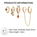 Purple Zircon Hoops Earrings for Women Wedding Boucle D?oreille