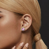 925 Silver Colorful Zircon Stud Earrings for Women - Pierced Earring