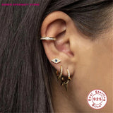 Zircon Earrings for Women 925 Silver Studs Fashionable Fine Jewelry