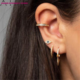 Zircon Earrings for Women 925 Silver Studs Fashionable Fine Jewelry
