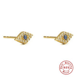 Zircon Earrings for Women 925 Silver Studs Fashionable Fine Jewelry