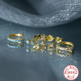 925 Silver Turquoise Stud Earrings for Women Jewelry
