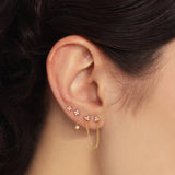 3PCS/Set Mini Flower Stud Earrings 925 Sterling Silver Jewelry Set