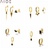 3PCS Plated CZ Mini Stud Earring Minimalist Piercing Earrings For Womens Wedding