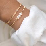925 Silver Pearl Bracelet For Women Adjustable Bracelet