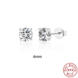 925 Silver Moissanite Diamond Stud Earrings Wedding Party Jewelry Brincos
