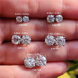 925 Silver Moissanite Diamond Stud Earrings Wedding Party Jewelry Brincos