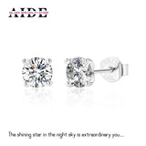 925 Silver Moissanite Diamond Stud Earrings Wedding Party Jewelry Brincos