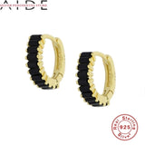 925 Silver Zircon Stud Earrings Long Tassel Irregular Jewelry