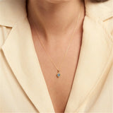 925 Silver Red Enamel Devil's Eye Heart Pendant Necklace