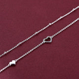 925 Silver Heart Micro Zircon Bracelet Set