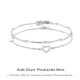 925 Silver Heart Micro Zircon Bracelet Set