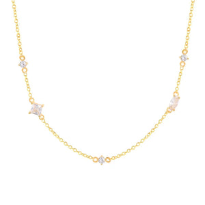 925 Silver Red Zirconia Necklace Minimalist Choker Jewelry