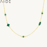 925 Silver Red Zirconia Necklace Minimalist Choker Jewelry