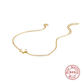 925 Silver Zircon Bracelet Chain for Women's Girl's Star Fine Jewelry