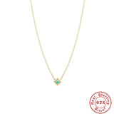 925 Silver Turquoise Pendant Necklace Mom Lover Gift
