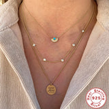 925 Silver Turquoise Pendant Necklace Mom Lover Gift