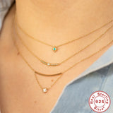 925 Silver Turquoise Pendant Necklace Mom Lover Gift