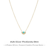 925 Silver Turquoise Pendant Necklace Mom Lover Gift