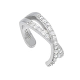 925 Silver Cross Ear Cuff No Piercing Clip Earrings
