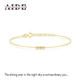 925 Silver Triple Diamond Bracelet Chain for Women Girl's Fine Jewelry