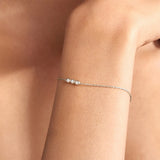 925 Silver Triple Diamond Bracelet Chain for Women Girl's Fine Jewelry