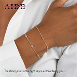 925 Silver Zircon 18k Bracelet Chain for Women's Jewelry