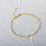 925 Silver Zircon 18k Bracelet Chain for Women's Jewelry