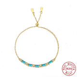925 Silver Zircon 18k Bracelet Chain for Women's Jewelry