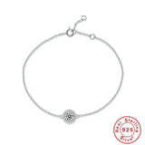 925 Silver Moissanite Bangle Charm Wedding Bracelet For Women