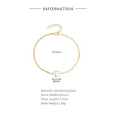 925 Silver Irregular Pearl Women's Bracelet Paper Clip Double Combo Bracelets