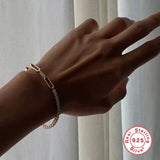 925 Silver CZ Tennis Bracelet for Women Girls