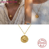 925 Silver Necklace For Women Fine Jewelry Choker Necklaces Charms Pendant