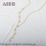 Sterling Silver Y-shaped Diamond Necklace for Women