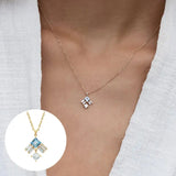 925 Silver Necklace Zircon Pendant Clavicle Chain for Women Jewelry