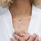 925 Silver Necklace Zircon Pendant Clavicle Chain for Women Jewelry