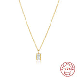 925 Silver Zircon Pendant Necklace for Women Gift