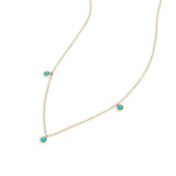 925 Silver Turquoise Pendant Necklace Chain for Women Girls