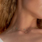 925 Silver Turquoise Pendant Necklace Chain for Women Girls