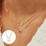925 Silver Heart Pendant Necklace for Women Clavicle Chains Jewelry