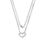 925 Silver Heart Pendant Necklace for Women Clavicle Chains Jewelry