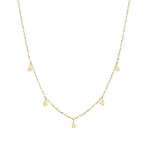 925 Silver Triple Zircon Collarbone Necklace for Wedding